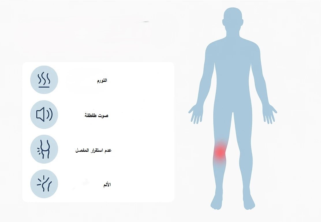 أعراض التواء الرباط الصليبي الأمامي