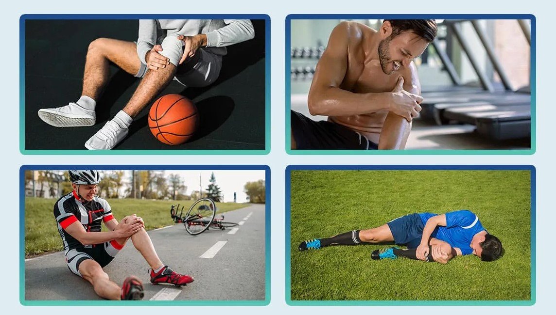 أنواع إصابات الملاعب